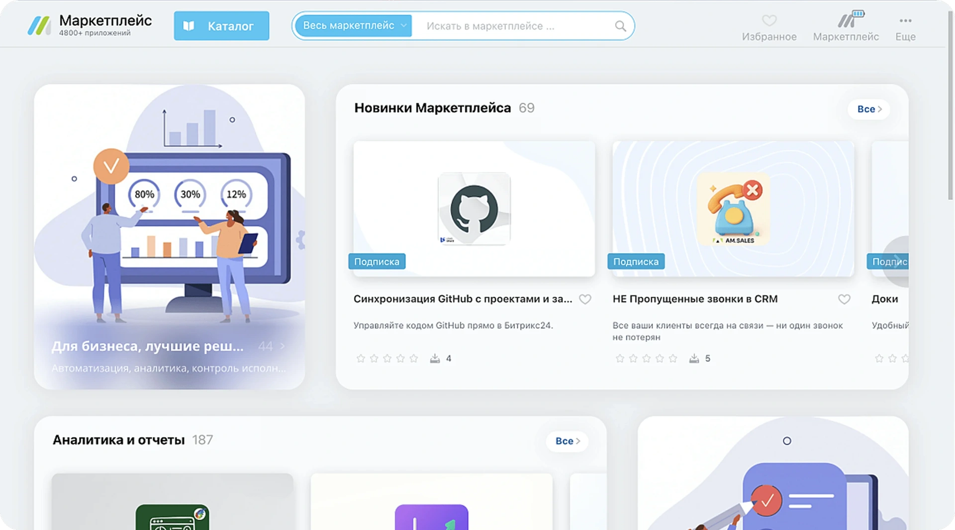 Маркетплейс Битрикс24 с 4800 приложениями для расширения возможностей AI и CRM